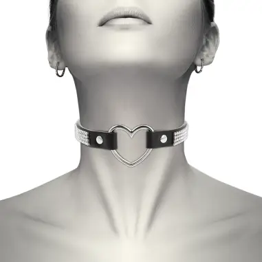 COQUETTE CHIC DESIRE - CHOKER CUERO VEGANO CORAZON 