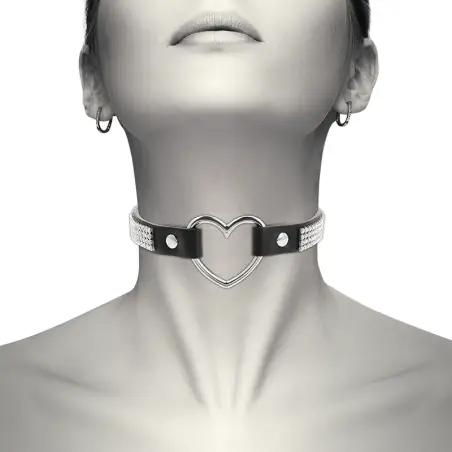 COQUETTE CHIC DESIRE - CHOKER CUERO VEGANO CORAZON 