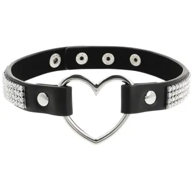 COQUETTE CHIC DESIRE - CHOKER CUERO VEGANO CORAZON 