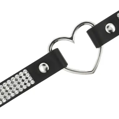 COQUETTE CHIC DESIRE - CHOKER CUERO VEGANO CORAZON 