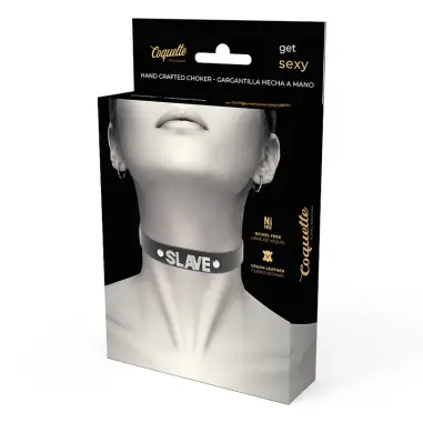 COQUETTE CHIC DESIRE - CHOKER CUERO VEGANO SLAVE 