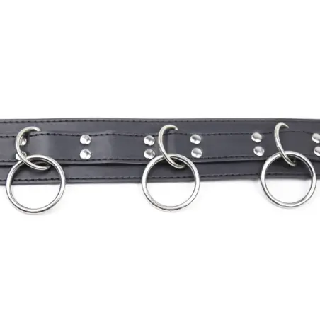 OHMAMA FETISH - COLLAR SUMISION CON 3 ANILLAS 