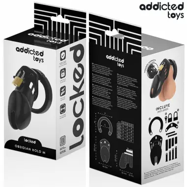 ADDICTED TOYS LOCKED - OBSIDIAN HOLD JAULA PARA PENE TALLA M 