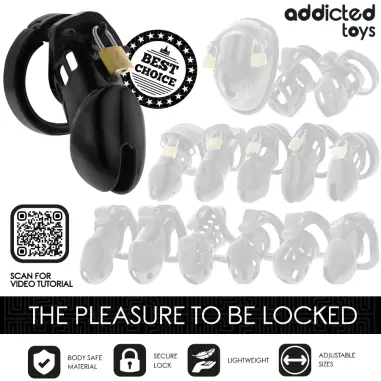 ADDICTED TOYS LOCKED - OBSIDIAN HOLD JAULA PARA PENE TALLA M 