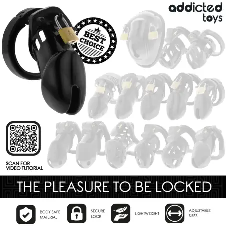 ADDICTED TOYS LOCKED - OBSIDIAN HOLD JAULA PARA PENE TALLA M 