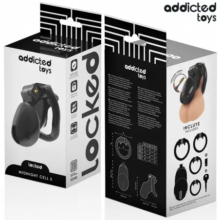 ADDICTED TOYS LOCKED - MINDNIGHT CELL JAULA PARA PENE TALLA S 