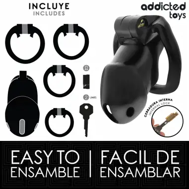 ADDICTED TOYS LOCKED - MINDNIGHT CELL JAULA PARA PENE TALLA M 