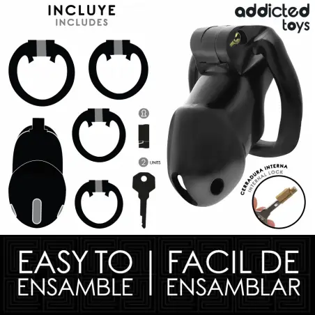 ADDICTED TOYS LOCKED - MINDNIGHT CELL JAULA PARA PENE TALLA M 