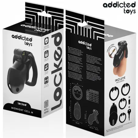 ADDICTED TOYS LOCKED - MINDNIGHT CELL JAULA PARA PENE TALLA M 