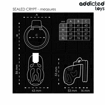 ADDICTED TOYS LOCKED - SEALED CRYPT JAULA PARA PENE 8 CM 