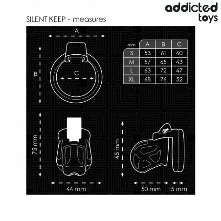 ADDICTED TOYS LOCKED - SILENT KEEP JAULA PARA PENE 7,5 CM 