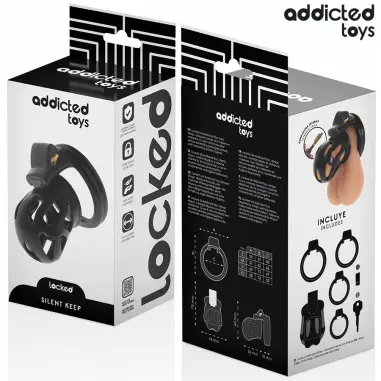 ADDICTED TOYS LOCKED - SILENT KEEP JAULA PARA PENE 7,5 CM 