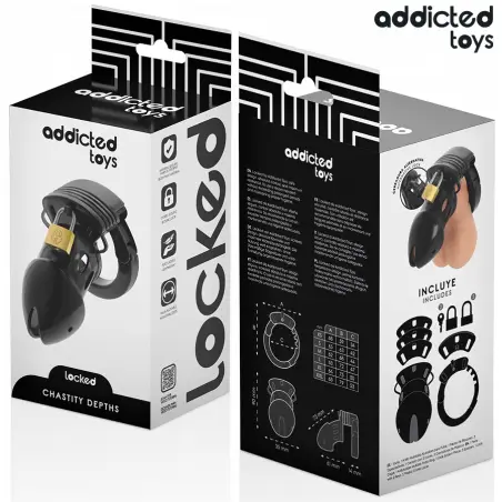ADDICTED TOYS LOCKED - CHASTITY DEPTHS JAULA PARA PENE 7,5 CM 