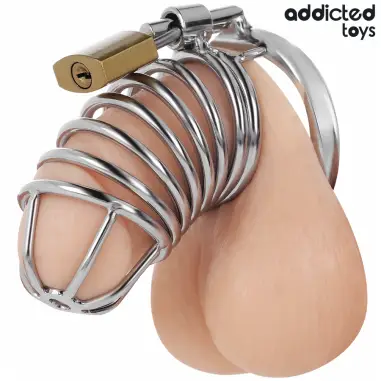 ADDICTED TOYS LOCKED - IRON CELL JAULA PARA PENE DE METAL 4 CM TALLA S Jaulas Pene BDSM