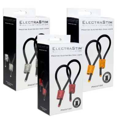 ELECTRASTIM - PRESTIGE ELECTRA LOOPS ANILLOS DE PENE AJUSTABLES ROJO Electroestimulación BDSM