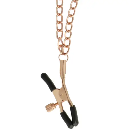 BEGME - BLACK EDITION COLLAR CON CADENAS Y PINZAS PEZONES CON FORRO DE NEOPRENO 