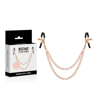 BEGME - BLACK EDITION PINZAS PEZONES CON CADENA 