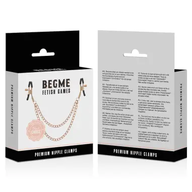 BEGME - BLACK EDITION PINZAS PEZONES CON CADENA 