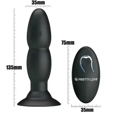 PRETTY LOVE - PLUG VIBRADOR Y ROTACIÓN POR CONTROL REMOTO 