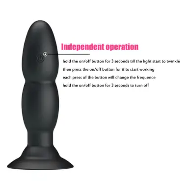 PRETTY LOVE - PLUG VIBRADOR Y ROTACIÓN POR CONTROL REMOTO 