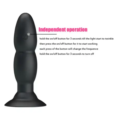 PRETTY LOVE - PLUG VIBRADOR Y ROTACIÓN POR CONTROL REMOTO 
