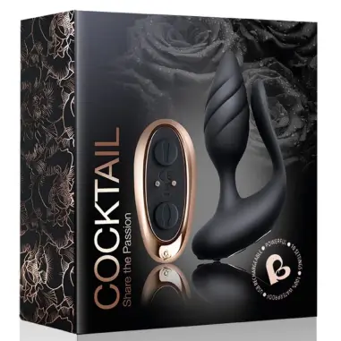 ROCKS-OFF - COCKTAIL PLUG CONTROL REMOTO - NEGRO Vibradores control remoto