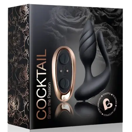 ROCKS-OFF - COCKTAIL PLUG CONTROL REMOTO - NEGRO Vibradores control remoto