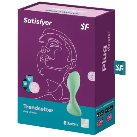 SATISFYER - TRENDSETTER PLUG VIBRADOR APP VERDE 