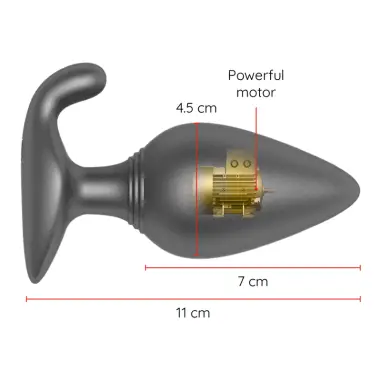 ONINDER - RIO PLUG ANAL VIBRADOR NEGRO - APP GRATUITA 