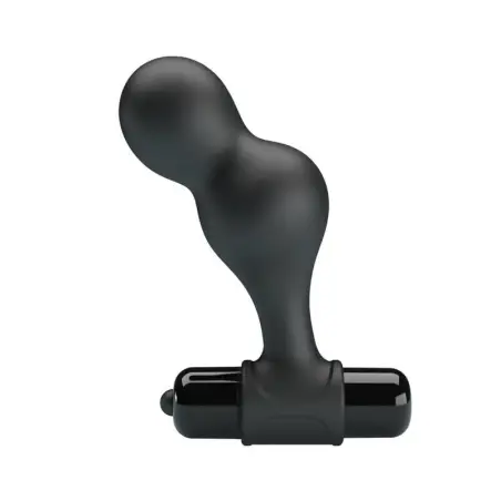 MR PLAY - PLUG ANAL VIBRADOR DE SILICONA NEGRO 