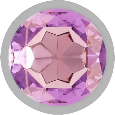 INTENSE - PLUG ANAL METAL ALUMINIO CON CRISTAL VIOLETA TALLA M 