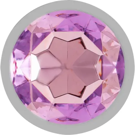 INTENSE - PLUG ANAL METAL ALUMINIO CON CRISTAL VIOLETA TALLA M 