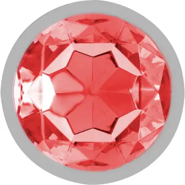 INTENSE - PLUG ANAL METAL CON CRISTAL ROJO TALLA M 