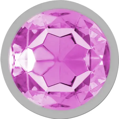 INTENSE - PLUG ANAL METAL ALUMINIO CON CRISTAL ROSA TALLA M 