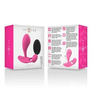 INTENSE - SHELLY DUO ANAL-PERINEO , VAGINAL-CLITORIS REMOTO ROSA 
