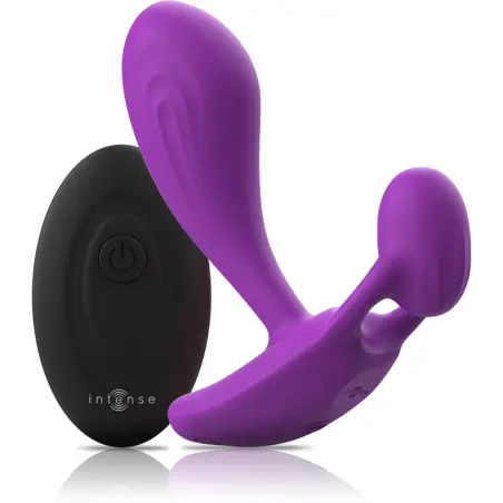 INTENSE - SHELLY DUO ANAL-PERINEO , VAGINAL-CLITORIS REMOTO MORADO 