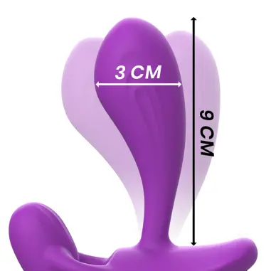 INTENSE - SHELLY DUO ANAL-PERINEO , VAGINAL-CLITORIS REMOTO MORADO 