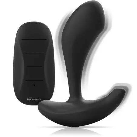 BLACK&SILVER - DWAYNE PLUG ANAL SILICONA CONTROL REMOTO 