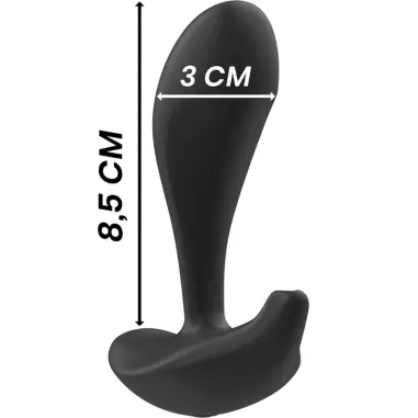 BLACK&SILVER - DWAYNE PLUG ANAL SILICONA CONTROL REMOTO 