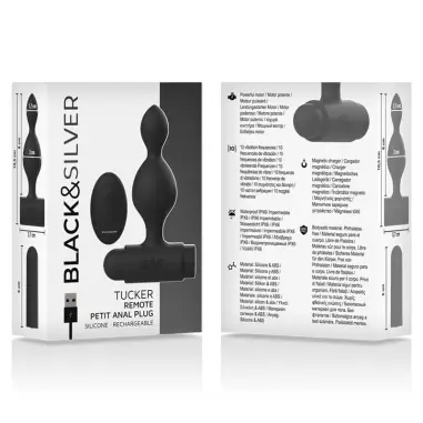 BLACK&SILVER - TUCKER PEQUEÑO PLUG ANAL SILICONA CONTROL REMOTO 