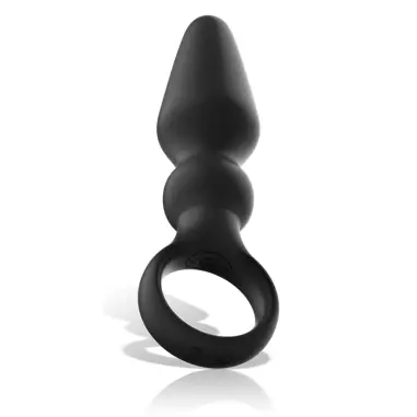 BLACK&SILVER - OZZY POTENTE VIBRADOR PLUG ANAL SILICONA Plugs Anales