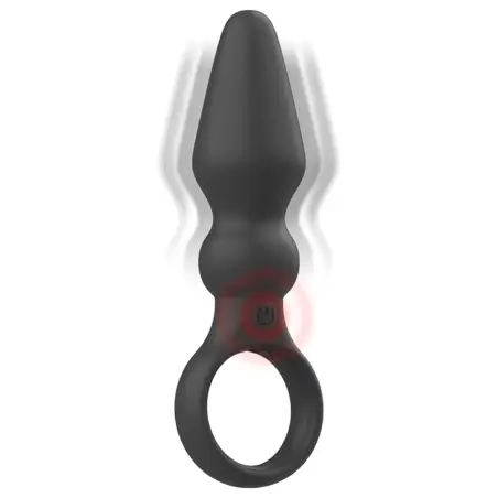 BLACK&SILVER - OZZY POTENTE VIBRADOR PLUG ANAL SILICONA Plugs Anales