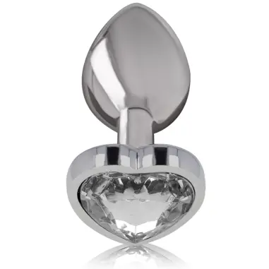 INTENSE - PLUG ANAL METAL ALUMINIO CORAZÓN BLANCO TALLA M Plugs Anales