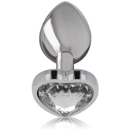 INTENSE - PLUG ANAL METAL ALUMINIO CORAZÓN BLANCO TALLA M Plugs Anales