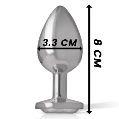 INTENSE - PLUG ANAL METAL ALUMINIO CORAZÓN BLANCO TALLA M Plugs Anales