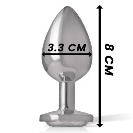 INTENSE - PLUG ANAL METAL ALUMINIO CORAZÓN BLANCO TALLA M Plugs Anales