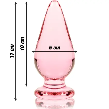 NEBULA SERIES BY IBIZA - MODELO 4 PLUG CRISTAL ROSA 11 CM -O- 5 CM 