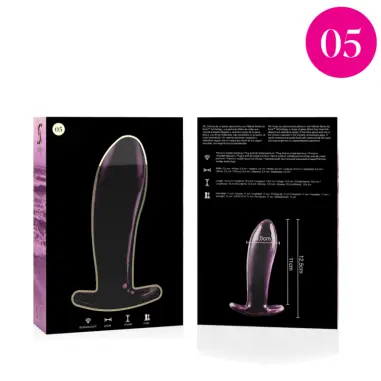 NEBULA SERIES BY IBIZA - MODELO 5 PLUG CRISTAL ROSA 12.5 CM -O- 3.5 CM 