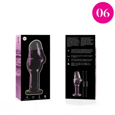 NEBULA SERIES BY IBIZA - MODELO 6 PLUG CRISTAL ROSA 12.5 CM -O- 4 CM 