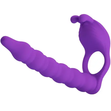 PRETTY LOVE - BLACKNEY ANILLO PENE CON PLUG VIBRADOR LILA 